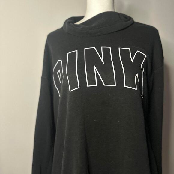 Victoria's Secret Tops - Victorias Secret PINK Black Sweatshirt Size Small